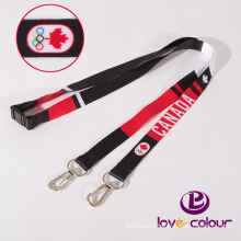 New technology interesting lanyard with double metal hook